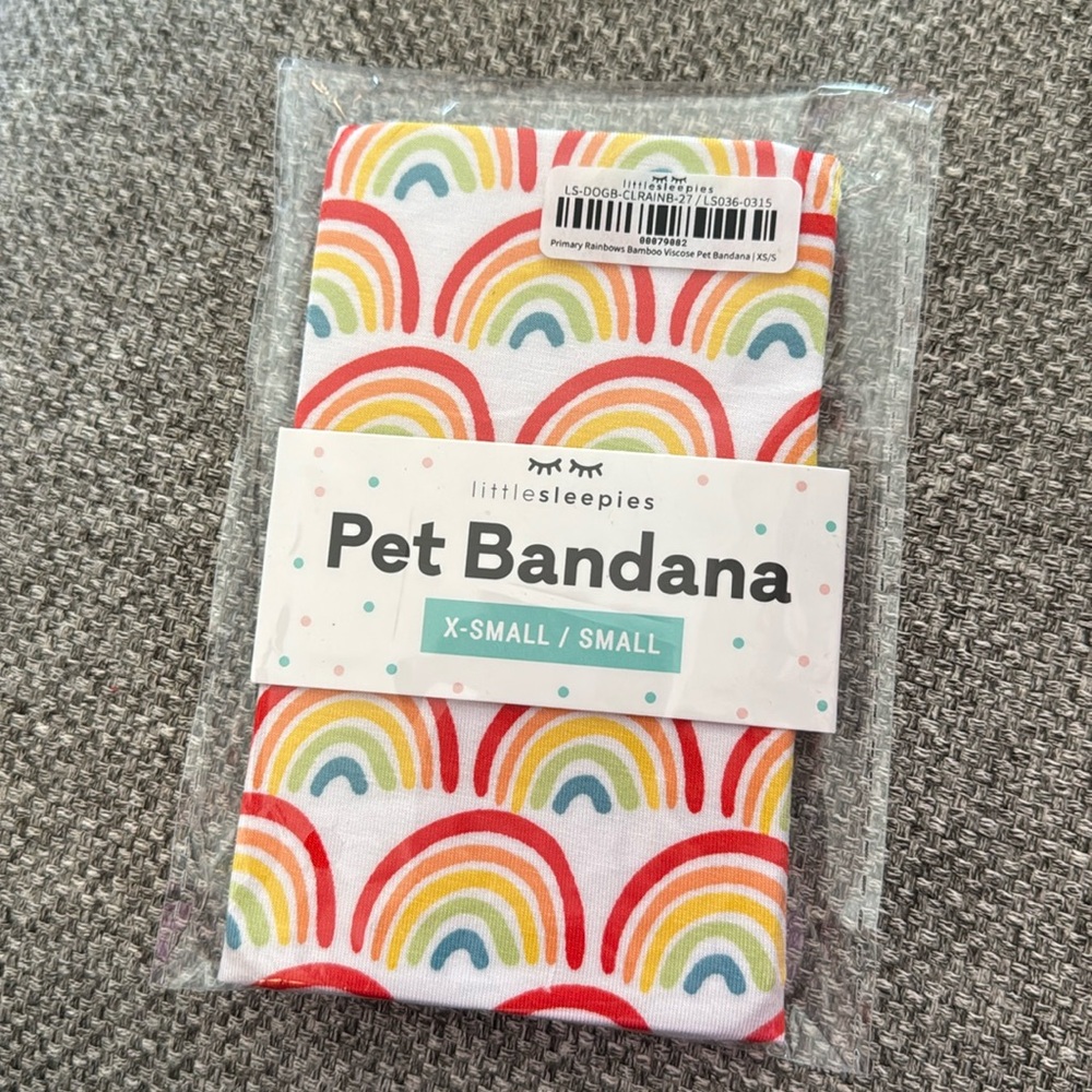 Little Sleepies Primary Rainbows Pet Bandana